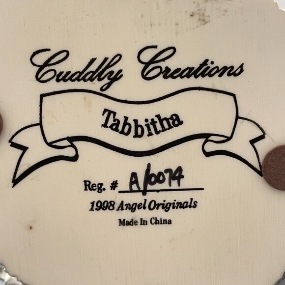 Angel Cat Resin Statue Gray Tabby 5" 1998 Cuddly Creations by Angel Originals - Picture 11 of 11